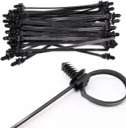 50 PCS CABLE ZIP TIE, 8.3X0.2 INCH HEAVY DUTY NYLON PUSH MOUNT SELF LOCKING ASSO