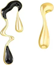[MYANAIL] Liquid Irregular Earrings for Women Water Drop Dangle Earrings Metal Exaggerated Large Studs Earrings jewelry