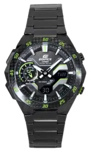 Casio Edifice Black Dial Tough Solar Sports 100M Men's Watch ECB-2200RC-1A3