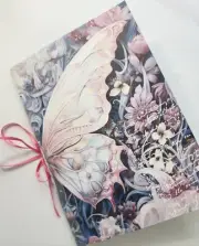 Junk Journal Booklet "BEAUTIFUL BUTTERFLIES" HANDMADE Cards, Pockets, Ephemera