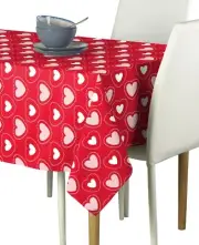 Heart Stitches Red Signature Tablecloth Assorted Sizes