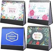 Tofficu 4 Pcs Office Decor Office Table Calendar 2024 Calendar Schedule Planner Decorative Office Calendar Office Accessory Monthly Desktop Calendar United States Small and Fresh Paper