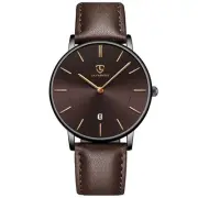 Watch for Men, Extremely Thin Mens Watches Minimalist Analog Men's Leather Wr...