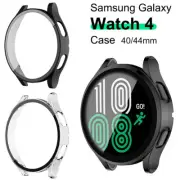 For Samsung Galaxy Watch 4 40mm 44mm Full Screen Protector Case Cover + 9H Glass