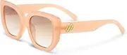 [Le Specs.] Le Specs Female Euphoria Mimosa Pink Square Sunglasses