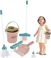 Cleaning Toys for Toddler - Montessori Cleaning Toys | to-ddler Broom and Cleaning Set Cleaning Carts Includes Real Working Vacuum Cleaner, Broom, Spray Bottle and More for Boys & Girls