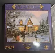 VTG Thomas Kinkade Painter Of Light Jigsaw Puzzle 1000 Piece Skater's Pond New