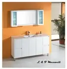 Poly-Marble Basin Soft Close Finger Pull Door Bathroom Vanity 1500mm