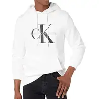 在飛比找森森購物網優惠-Calvin Klein 2022男時尚全棉白色連帽外套衫