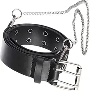 [WRITWAA] 1pc Leather Belt Charms Necklace Belt Women Mans Belts Woman Leggings for Women Rave Accessories Women Belts Chain Belts for Women Review Collar Belts Men Goth Black