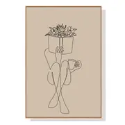 GGP Wall Art 70Cmx100Cm Book Lover Wood Frame Canvas