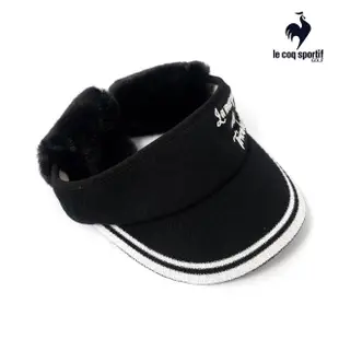 【LE COQ SPORTIF 公雞】高爾夫系列 女款黑色保暖耳罩遮陽帽 QLS0R901
