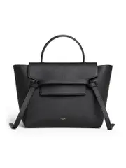 Celine Micro Belt Bag in Grained Calfskin in Black