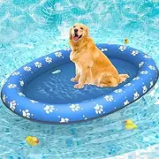 Cozioz Inflatable Dog Pool Float Pet Raft Toy Dog Summer Water Games Floating Pool