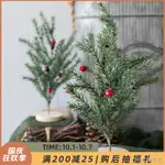 🔥園藝裝飾✶小松樹圣誕樹家用桌面擺件北歐INS仿真迷你松針盆栽店鋪裝飾