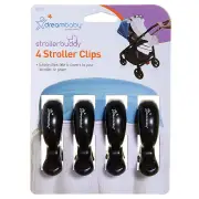 Dream Baby Stroller Clips Black X 4