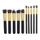 10pcs Facial Brush Set Lint-free Cosmetic Applicator Eyeshadow Blending Liner
