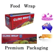 Food Wrap Cling Wrap Premium Quality Sliding Cutter 600m x 33cm or 45cm Roll