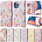 Flowers Wallet Leather Flip Case For iPhone 16 15 14 Plus 13 12 11 XR XS 8 Plus