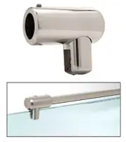 CRL S5PN Polished Nickel Support Bar U-Bracket for 3/8" and 1/2" Glass