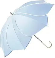 ビコーズ(because) Because B-936845 Long Umbrella, PU Bi-Color Piping, Blue