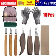 10x Wood Carving tools kit Chisel Woodworking Whittling Cutter Chip Hand Tool AU
