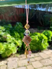 Handmade Coral Fossils And Crystal cell phone charm strap