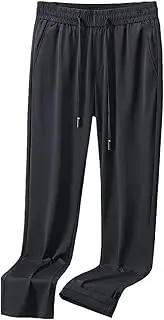 [Generic] Men Summer Lightweight Thin Pants Stretched Breathable Quick-Dry Nylon Long Sweatpants Straight Trousers