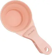 Dan & Sam 3 in 1 Food Scoop Blush - 1 Cup, Versatile Kitchen Tool for Measuring, Scooping & Pouring, Durable & Stylish Design, Ideal for Baking, Cooking & Pet Food, Easy to Clean