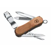 VICTORINOX NAIL CLIP WOOD 580 - SWISS ARMY POCKET KNIFE - 65 MM - 6 TOOLS