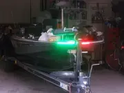 LED Red & Green Navigation Boat Bow Light Strips Kit Rub Rail Waterproof for Bas