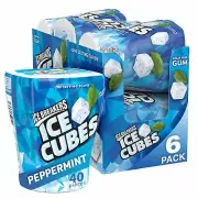 Ice Breakers Ice Cubes Sugar Free Gum, 40 Piece (Pack of 6)
