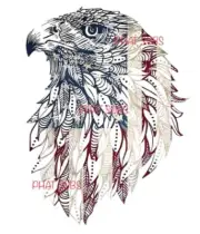Sublimation Print Patriotic Eagle Ready to Press Heat Transfer