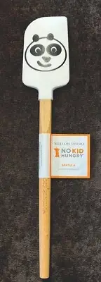 New Williams Sonoma Wood Handle 12 1/2" Jack Black SPATULA Rubber Silicone Panda