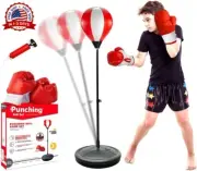 Juego De Saco De Boxeo Para Ninos Con Guantes De Boxeo Y Bomba De Mano