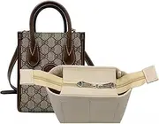 [XIAOYIBAIHUOUK] Bag Organizer Insert Liner Bag for Gucci Retro Mini Tote Bag Handbag Liner Bag Storage Bag, Beige C, One Size