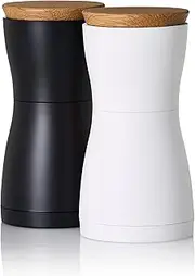 AdHoc Twin Pepper and Salt Mill Set, 13.3cm, Black and White