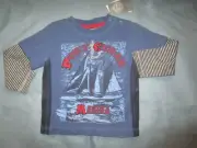 Boys Pumpkin Patch long sleeve tee with side panels size 0 NWT