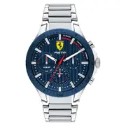 Scuderia Ferrari Pista Dual Track Stainless Steel Blue Dial Men's Multi-function Watch - 830855