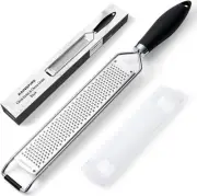 Rainspire Upgraded Zester Grater With Cover Lemon Zester Cheese Grater For Fine,