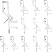 12pcs Blinds Clips 1-7/8inch Hidden Channel Valance Clips Clear Color for Faux and Real Wood Window Blinds Valance Holder