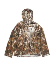 graphic-print hooded lightweight jacket EU46 Brown