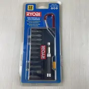 Ryobi Mini Driving Kit With Carabiner 12 Pcs A961201 New
