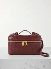[Bottega Veneta] Bottega Veneta - Bang Bang Vanity Mini Intrecciato Leather Tote - Burgundy - One size One size Burgundy