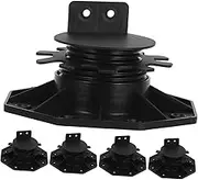 KOCKSHION Adjustable Post Supports Deck Base Pedestals Kit 5pcs Floating Deck Platform Sturdy Plastic