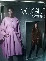Vogue V1754 Sewing Pattern Misses Cape Size 4-14 New Uncut