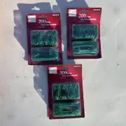 3 pack Home Accents Holiday 200 Piece Metal Christmas Tree Ornament Green Hooks