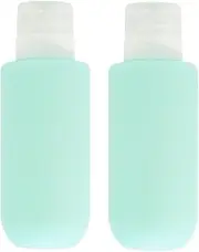 MEZOKUCEL 2-Pack Silicone Travel Bottles for Toiletries, 200ml Leak Proof Squeeze Empty Liquid Container - Refillable Shampoo Bottles, Lotion Dispenser for Travel Accessories