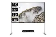 Costway 120"/306cm Projector Screen Stand 16:9 HD Indoor Outdoor Projection Movie Screen Home T