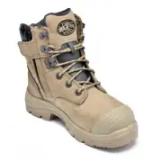 Oliver 55352Z STONE Work Boots, Steel Toe Safety, Side Zip (55332z STONE)